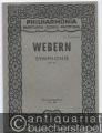 Symphonie, Op. 21. Für Klarinette, Baßklarinette, zwei Hörner, Harfe, 1. und 2. Geige, Bratsche und Violoncell  (= Philharmonia Partituren, No. 368).
