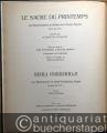 Musik (Bücher/Noten) » Noten/Partituren - Le sacre du printemps. Tableaux de la Russie paienne en deux parties. Reduction pour piano a quatre mains par l'auteur.
