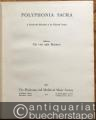 Musik (Bücher/Noten) » Noten/Partituren - Polyphonia sacra. A continental miscellany of the fifteenth century.