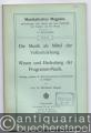 Die Musik als Mittel zur Volkserziehung. Wesen und Bedeutung der Programm-Musik. Vorträge, gehalten im Württembergischen Goethe-Bunde zu Stuttgart.