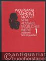 Wolfgang Amadeus Mozart. Neue Ausgabe sämtlicher Werke in 20 Bänden. Band 1: Geistliche Gesangswerke I. Studienpartitur.