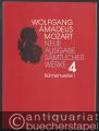 Wolfgang Amadeus Mozart. Neue Ausgabe sämtlicher Werke in 20 Bänden. Band 4: Bühnenwerke I. Studienpartitur.