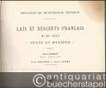 Musik (Bücher/Noten) » Musikwissenschaft - Lais et descorts francais du XIIIe siecle. Texte et musique / Les plus anciens monuments de la musique francaise (= Melanges de musicologie critique).
