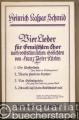 Vier Lieder für Gemischten Chor nach volkstümlichen Gedichten von Franz Peter Kürten, Op. 74. Partitur.