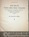 Musik (Bücher/Noten) » Liederbücher - Das Buch vom Lied der Völker. Eine Sammlung von 83 fremdländischen Volksliedern (= Edition Schott, No. 1392). Inkl. der Beilage: Texte der Lieder.
