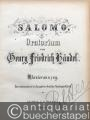 Musik (Bücher/Noten) » Noten/Partituren - Salomo. Oratorium von Georg Friedrich Händel. Klavierauszug.