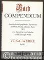 Musik (Bücher/Noten) » Musikwissenschaft - Bach Compendium. Analytisch-bibliographisches Repertorium der Werke Johann Sebastian Bachs (BC). Vokalwerke, Teile I-IV (vollständig).