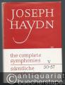 Symphonien V (50 - 57) (= Joseph Haydn. Kritische Ausgabe sämtlicher Symphonien / Critical edition of the complete symphonies. Philharmonia No. 593). Partitur.