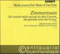 "Ich wandte mich und sah an alles Unrecht, das geschah unter der Sonne"(1970) Ekklesiastische Aktion für zwei Sprecher, Baß-Solo und Orchester (= Edition Schott, Musik unserer Zeit, Nr. 6330). Studien-Partitur.