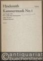 Kammermusik No. 1 mit Finale 1921 für zwölf Solo-Instrumente opus 24 No. 1 (= Edition Schott, Nr. 3436). Studien-Partitur.