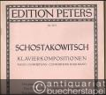 Klavierkompositionen / Piano compositions / Compositions pour piano (= Edition Peters, Nr. 5717).