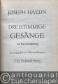 Musik (Bücher/Noten) » Noten/Partituren - Dreistimmige Gesänge mit Klavierbegleitung. Teil I: Für gemischte Stimmen / Vierstimmige Gesänge mit Pianoforte-Begleitung (= Edition Peters, Nr. 4936a u. [1354]) [2 Hefte in 1 Band].