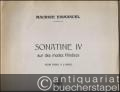 Sonatine IV (1920) sur des modes Hindous pour piano a 2 mains.