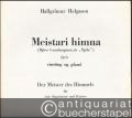Meistari himna (Björn Gunnlaugsson, ur "Njolu") fyrir einsöng og piano / Der Meister des Himmels für eine Singstimme und Klavier.