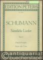 Lieder für eine Singstimme mit Klavierbegleitung. Band I (= Edition Peters, Nr. 2383a). Originalausgabe (Hohe Stimme).