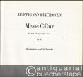 Messe C-Dur für Soli, Chor und Orchester, Op. 86 (= Edition Breitkopf, Nr. 1414). Klavierauszug.