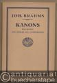 Kanons zum Singen und Spielen auf Instrumenten, [Op. 113] (= Beihefte zum Musikanten, hrsg. v. Fritz Jöde. 1. Reihe: Vokalwerke, Nr. 20).