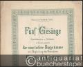 Zur Drossel sprach der Fink (= Fünf Gesänge von Peter Cornelius und Fr. Hebbel in Musik gesetzt für eine tiefere Singstimme mit Begleitung des Pianoforte von Eugen d'Albert, Op. 9 No. 4).