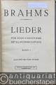 Lieder für eine Singstimme mit Klavierbegleitung, Band 1 (= Edition Peters, Nr. 3201c). Ausgabe für tiefe Stimme.