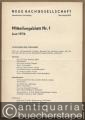 Mitteilungsblatt Nr. 1-71 (= Neue Bachgesellschaft, Internationale Vereinigung, Sitz Leipzig). 69 Hefte der Jahre 1976-2012/13 (es fehlen Nr. 3 u. 29).