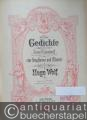 Musik (Bücher/Noten) » Noten/Partituren - Gedichte von J. von Eichendorff für eine Singstimme und Klavier, Band I u. II (in 1) (= Edition Peters, [Nr. 3147b u. 3148b]) [Tiefere Stimme].