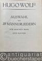 Musik (Bücher/Noten) » Noten/Partituren - Auswahl von 35 Männerliedern für Bariton (Bass) und Klavier (= Edition Peters, Nr. 4291).