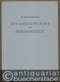 Aus Liederbüchern der Humanistenzeit. Eine bibliographische und notentypographische Studie.