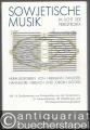 Sowjetische Musik im Licht der Perestroika.