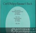 Die sechs Württembergischen Sonaten für Klavier / The six Württemberg Sonatas for Piano Wq 49. BA 6498.