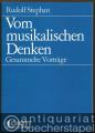 Vom musikalischen Denken. Gesammelte Vorträge (Schott Musikwissenschaft 7300).