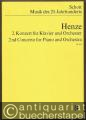 2. Konzert für Klavier und Orchester / 2nd concerto for piano and orchestra (1967) (= Musik des 20. Jahrhunderts. Edition Schott, Nr. 6301). Studien-Partitur.