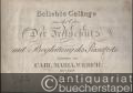 Cavatina "Und ob die Wolke sich verhülle" (= Beliebte Gesänge aus der Oper: Der Freischütz mit Begleitung des Pianoforte componirt von Carl Maria v. Weber, No. 12).