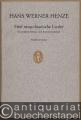 Fünf neapolitanische Lieder (Canzoni 'e copp' 'o tammurro) auf anonyme Texte des 17. Jahrhunderts für mittlere Stimme und Kammerorchester (= Edition Schott, Nr. 4579). Studien-Partitur.