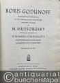 Musik (Bücher/Noten) » Noten/Partituren - Boris Godounov. Musikalisches Volksdrama in vier Aufzügen und einem Prolog (= Edition Breitkopf, Nr. 5162). Klavierauszug mit Text.