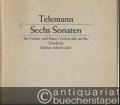 Sechs Sonaten für Violine und Piano, Violoncello ad. lib. / Violine und Basso continuo (= Edition Schott 4221).