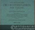 Fortsetzung der Orchesterstudien für die Violine von Richard Hofmann. Eine Sammlung von a) technisch oder rhythmisch schweren, b) besonders heiklen, offenliegenden, c) schwierig zu lesenden Stellen für die 1. oder 2. Violine, d) Solostellen für eine oder mehrere einzelne Violinen [...], Heft 11/12.