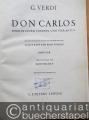 Musik (Bücher/Noten) » Noten/Partituren - Don Carlos. Oper in einem Vorspiel und vier Akten (= Edition Peters, Nr. 4535) [2 Bände]. Partitur.