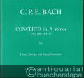 Concerto in A minor (Wq 166; H 431) for Flute, Strings and Basso Continuo (= MR 2195). Solo Flute and Piano Reduction.