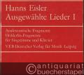 Ausgewählte Lieder I: Anakreontische Fragmente. Hölderlin-Fragmente für Singstimme und Klavier (= DVfM 9081).