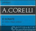12 Sonate per violino e basso continuo, Op. 5. Parte prima (A: No. 1-3). Parte prima (B: No. 4-6). Urtext.
