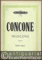 50 Lecons de chant pour le medium de la voix par J. Concone Opus 9 (= Edition Peters, No. 980a). Für mittlere Stimme.
