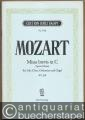 Missa brevis in C (Spaur-Messe) für Soli, Chor, Orchester und Orgel, KV 258 (= Edition Breitkopf, Nr. 6768). Klavierauszug mit Text.