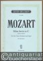 Missa brevis in C (Spatzen-Messe) für Soli, Chor, Orchester und Orgel, KV 220 (196b) (= Edition Breitkopf, Nr. 6580). Klavierauszug mit Text.