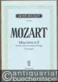 Missa brevis in F für Soli, Chor, Orchester und Orgel, KV 192 (186f) (= Edition Breitkopf, Nr. 6624). Klavierauszug mit Text.