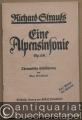 Musik (Bücher/Noten) » Noten/Partituren - Eine Alpensinfonie, Op. 64. Handpartitur. - Beiliegend: Eine Alpensinfonie, Op. 64. Thematische Einführung von Max Steinitzer.
