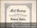 Ligurisches Lied "Mein Liebster keck ist ein Matros" von H. Leuthold (= Fünf Gesänge für eine Singstimme mit Pianoforte von Robert Kahn, Op. 12 Nr. 3). Für hohe Stimme.