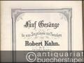 Ständchen "Mach' auf, doch leise, mein Kind" von A. von Schack (= Fünf Gesänge für eine Singstimme mit Pianoforte von Robert Kahn, Op. 12 Nr. 2). Für hohe Stimme.