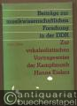 Zur vokalsolistischen Vortragsweise der Kampfmusik Hanns Eislers (= Beiträge zur musikwissenschaftlichen Forschung in der DDR, Band 1).