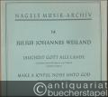 "Jauchzet Gott alle Lande" / "Make a joyful noise unto God". Concerto in Paschalis festum 1654 für eine Singstimme (einstimmigen Chor), zwei Violinen und Basso continuo (Orgel der Klavier mit Streichbass) (= Nagels Musik-Archiv, Nr. 14).