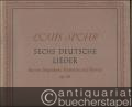 Sechs deutsche Lieder für eine Singstimme, Klarinette und Klavier, Op. 103 (= Louis Spohr. Ausgewählte Werke. In Verbindung mit der Stadt Braunschweig und der Stadt Kassel herausgegeben von Friedich Otto Leinert. Bärenreiter-Ausgabe 2301).